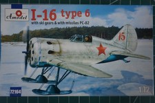 1/72 AMODEL #72164 SUPERB RARE HARD TO FIND OOP  I-16 TYPE 6 SKI GEAR & MISSILES