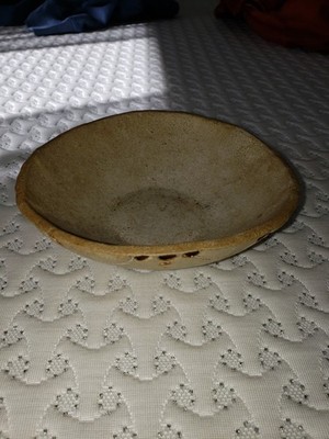 VINTAGE MOSHI BOWL off white/biege w/circle design