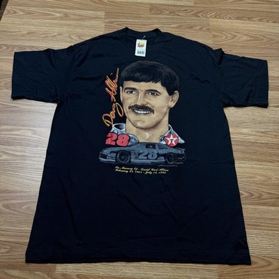 Vintage Davey Allison Shirt Mens XL Black NASCAR 28 Havoline Racing Tee 90s USA