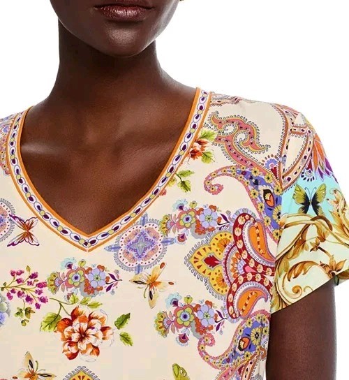 Johnny Was Sz S The Janie Paisley Tee NWT 