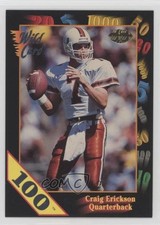 1991 Wild Card Draft 100 Stripe Craig Erickson #63 Rookie RC w1s. rookie card picture