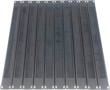 10 Pack 1U Horizontal Rack Mount Cable Management Panel with Cable Entry Brush f