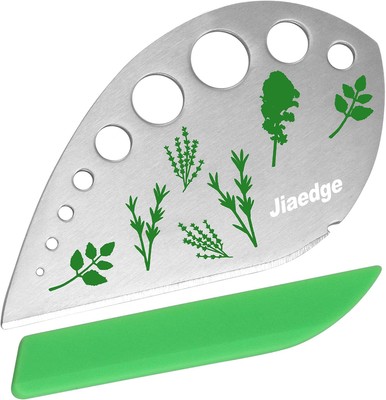 Herb Stripper, Jiaedge Green 9 holes Stainless Steel Kitchen Herbs 1 Pieces 