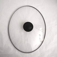 Oval Lid HJ Vintage Tempered Glass Stainless Steel Rim 13.125 x 9.75 Replacement