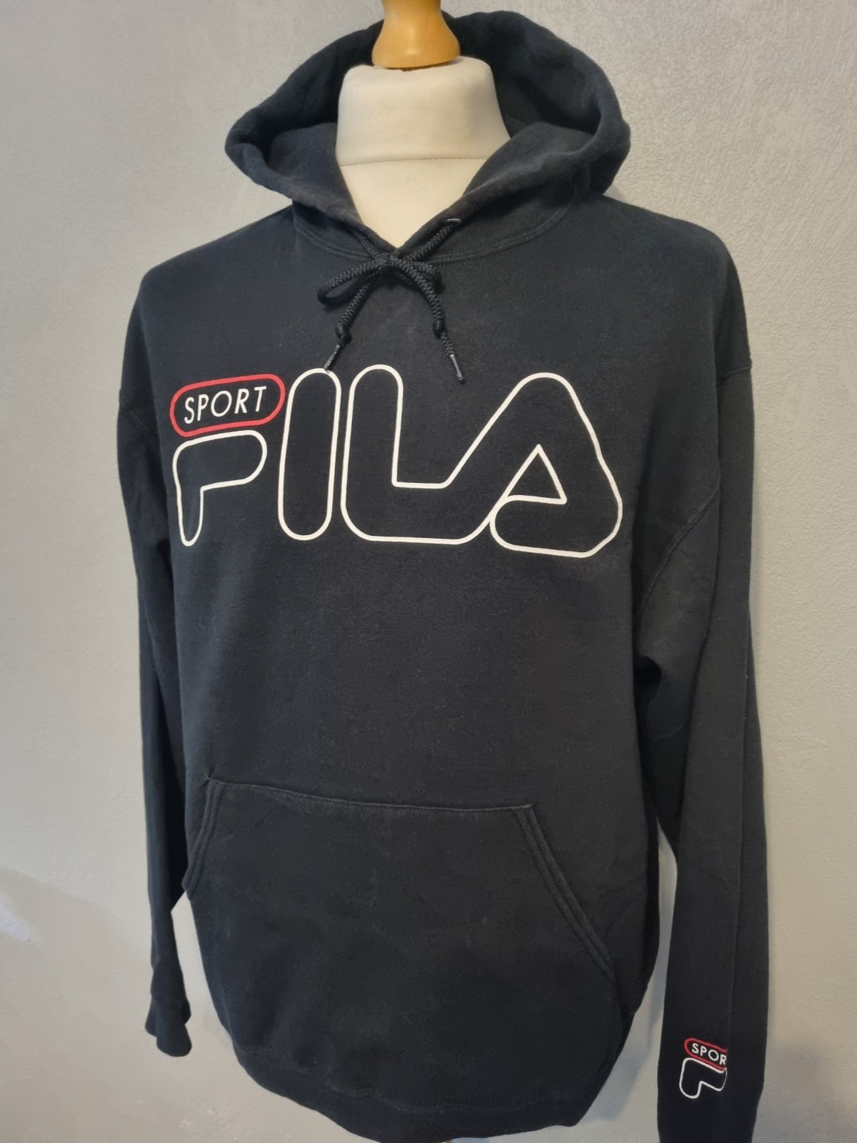 Felpa con cappuccio uomo Fila Sport nera. Taglia L.