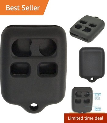 Elegant Black Silicone Case for 4 Button Key Remotes - Ford Lincoln Mercury Fit