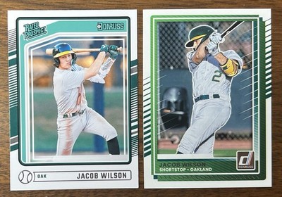 JACOB WILSON 2024 DONRUSS RATED PROSPECT 181/2025 DONRUSS 76 ATHLETICS!