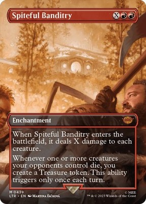Spiteful Banditry x1 Borderless Lord of the Rings #439 MTG Magic the Gathering
