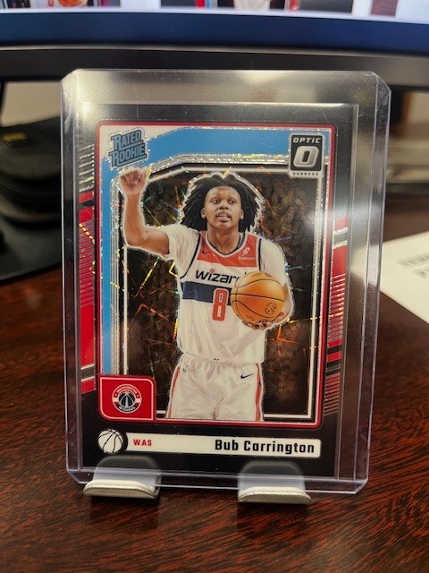 BUB CARRINGTON 2024-25 DONRUSS OPTIC #273 RATED ROOKIE BLACK VELOCITY RC 20/39
