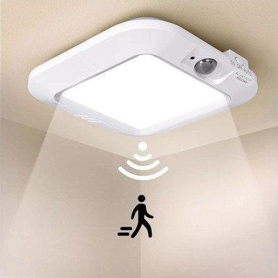 Rechargeable LED Motion Sensor Ceiling Light & Remote,Battery Operated Shed Ligh