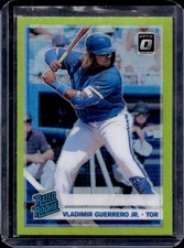 2019 Donruss Optic Vladimir Guerrero Jr. Lime Green Prizm RC Rated Rookie #64