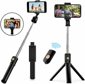 Tripod Remote Desktop Stand Cell Phone Holder For iPhone Samsung US Selfie Stick