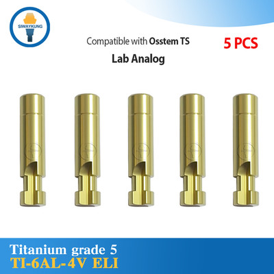 5 Pcs Dental Lab Analog Inter Hex Compatible with Osstem TS Mini Regular