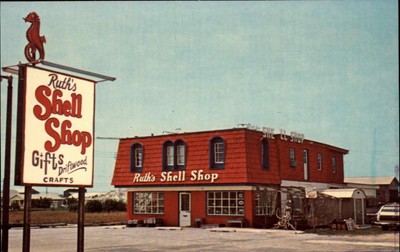 Fenwick Island Delaware DE Ruth's Shell Shop Exterior 1950s-60s Vintage Postcard