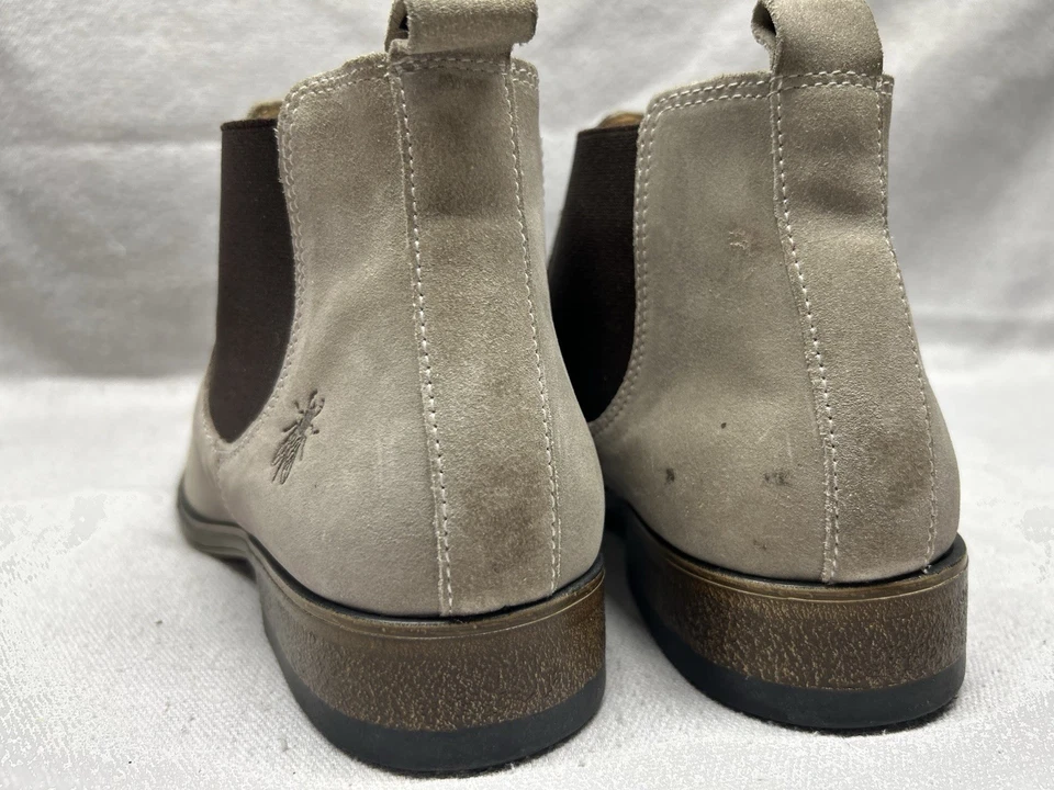 Fly London Wate Womens Boots US 8.5 Taupe Suede Ankle Slip On Boho - Image 4 of 4