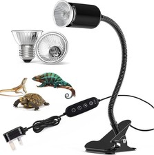 Tortoise Heat Lamp,25W/75W UVA+UVB,2 Bulb Reptile Heat Lamp with Brightness/Hea