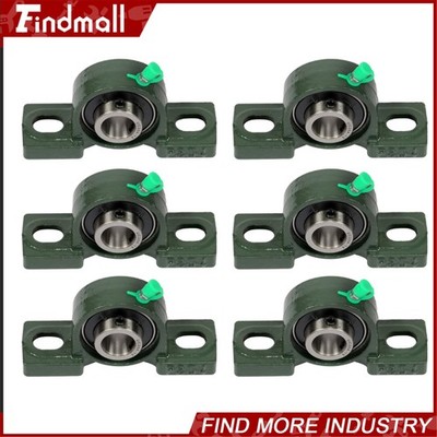 Findmall 6pcs UCP204-12 Pillow Block Bearing 3/4'' Bore 2-Bolt Self Alignment