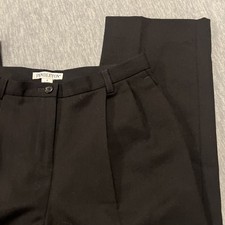 Pendleton Classic Dress Pants Women Sz. 4 Wool Black Lined Career Pleated EUC