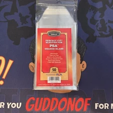 ✨50 Cardboard Gold Perfect Fit Sleeves for PSA Graded Cards Slabs NEW with LOGO