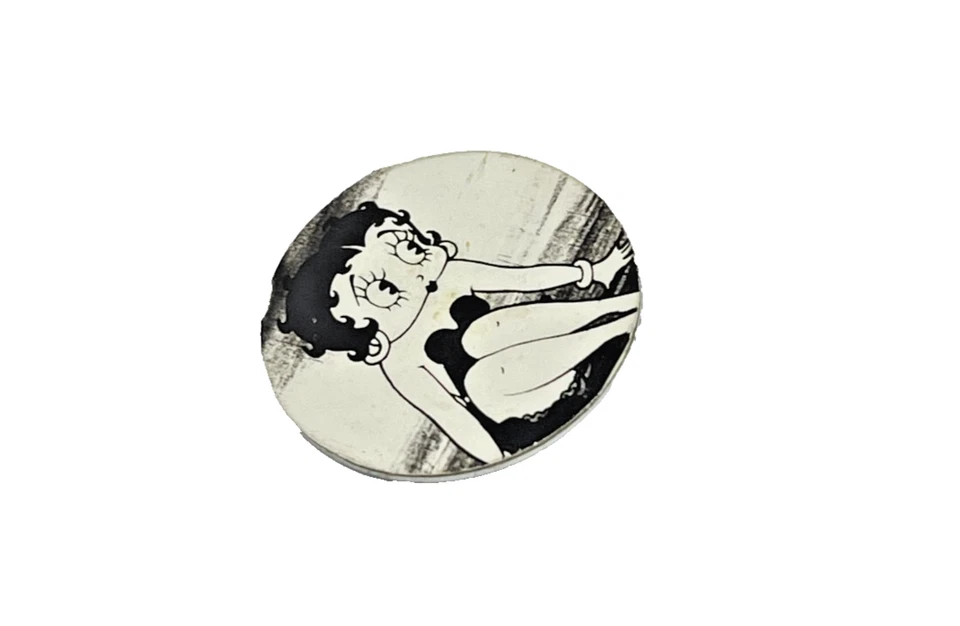 4 alfileres chapados en oro de colección / Cig de cerámica / Betty Boop / Girasoles / Palmeras Foto 4 de 4