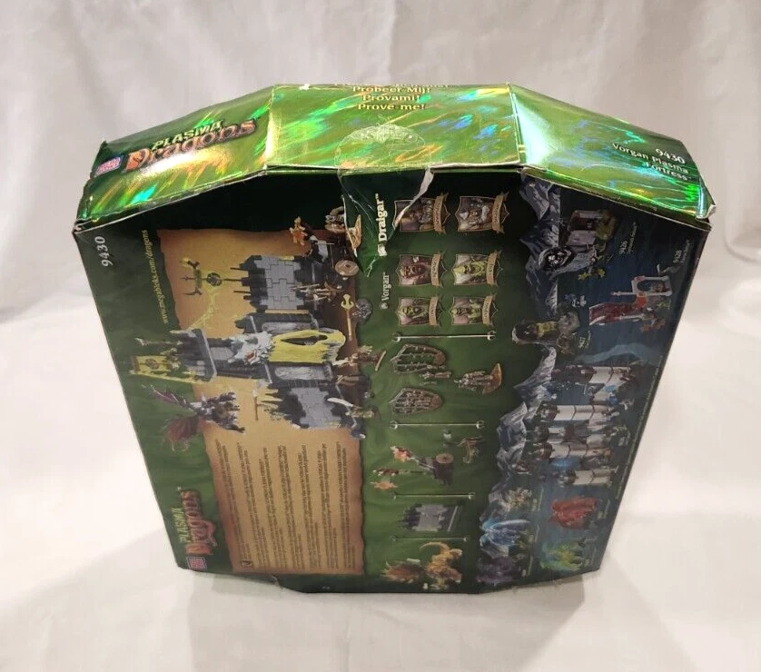 Mega Bloks Plasma Dragons Vorgan Plasma Fortress 200 Pieces 9430 NEW Damage Box - Image 3 of 4