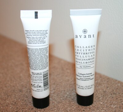 2x AVANT Collagen Intense Radiance Activator Serum 0.51 oz travel 1.01 Full Size