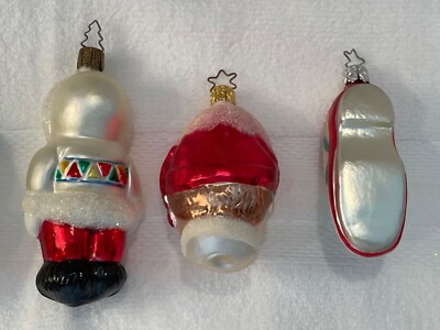 6 Vintage Inge Old World Christmas -Feather Tree Baby Ornaments