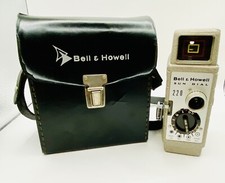 Vintage 1950s Bell Howell Sun Dial 220 8mm Movie Camera With Case