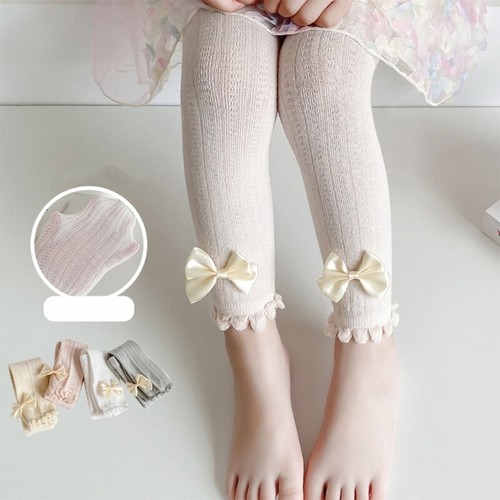 Cotton Leggings for Little Girls Lightweight Stretchy Design Baby Tights Soft - Picture 6 of 27