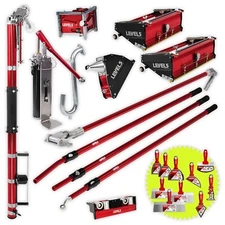 LEVEL5 Drywall Tool Set, Flat Boxes, Automatic Taper & Handles + BONUS | 4-600