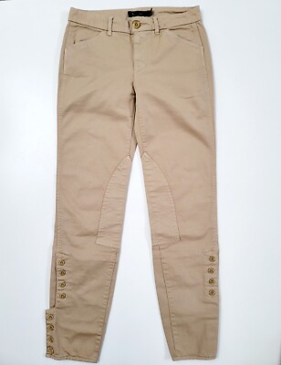 Lauren RALPH LAUREN Womens 00 Khaki Tapered Button Ankle