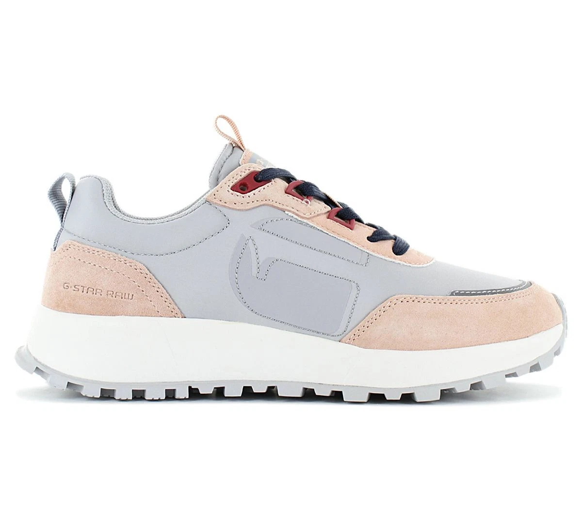 Zapatos informales para mujer G STAR RAW Theq Run con logotipo 2211 004522 gris rosa nuevos
