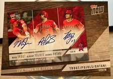 2019 Topps Now Review #TN-9 SP TROUT PUJOLS Shohei OHTANI Angels READ Repro Auto