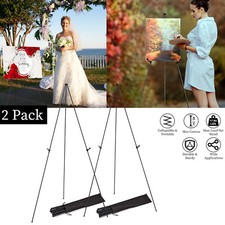 2PCS Easel Stand for Wedding Sign Poster 61" Portable Easels for Display Art
