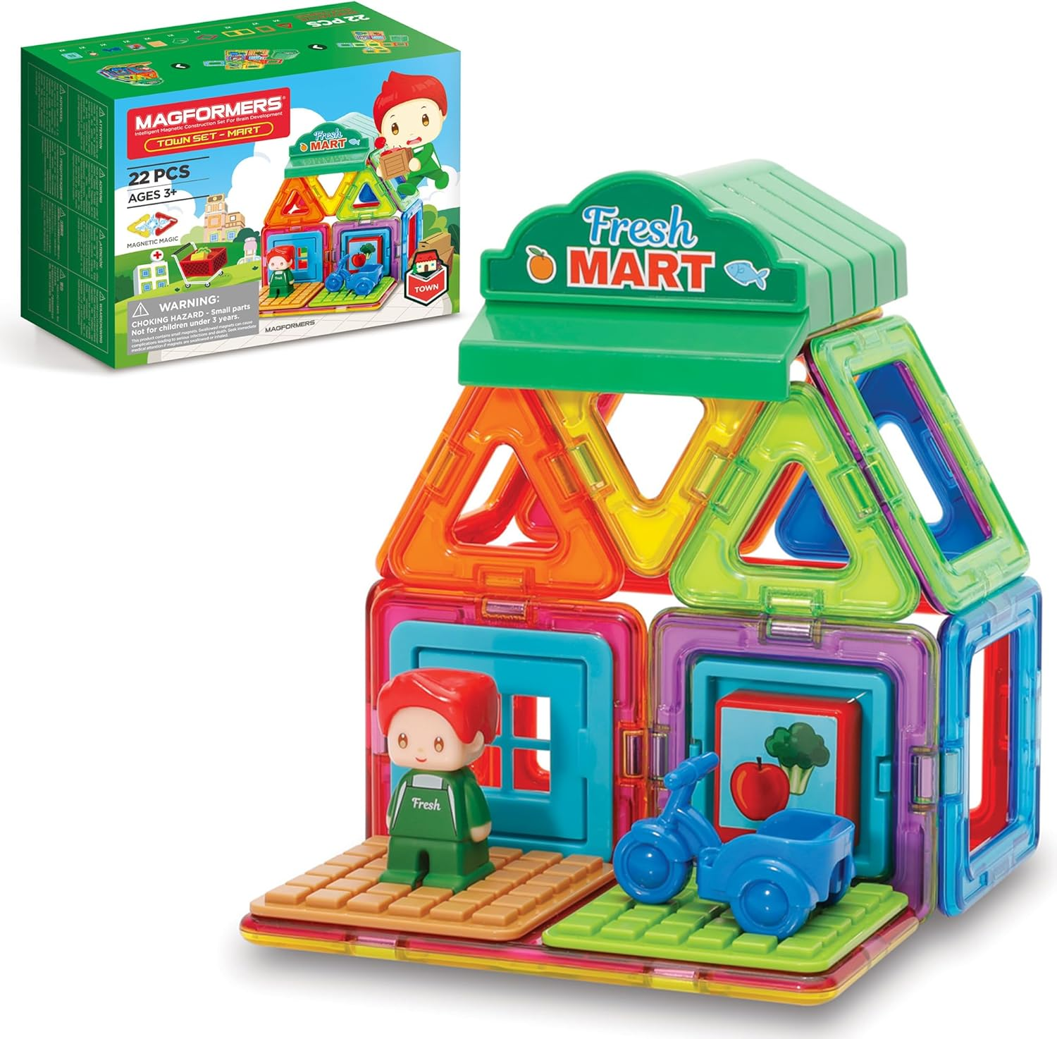 Magnetic Building Tiles Set - Multicolor Educational Blocks for Kids - STEM Learning Toy