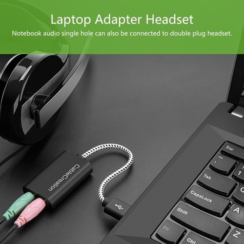 USB Adapter External Stereo Sound Card with 3.5mm Headphone and Microphone - Afbeelding 4 van 8