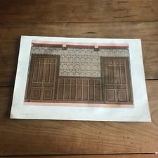 gravure ancienne ornement decoration N49 salle a manger 