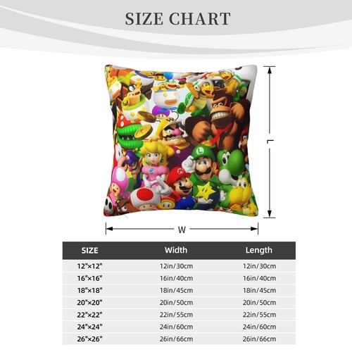 Funda de Almohada Cuadrada Pila Corta Estampada Tema Anime Super Mario Decoración Sofá - Imagen 3 de 42