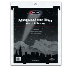 BCW Magazine / Document Bin Extra Partitions 3-Pack New Dividers Free Shipping