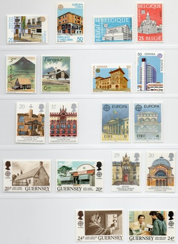 1990 - Europa CEPT (Giro completo) - Edifici postali, 35 paesi 80 val. MNH** - Picture 2 of 4