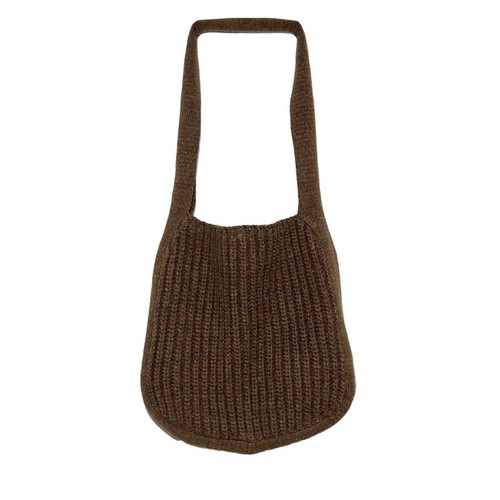 Handbag Large Capacity Tote Solid Color Shoulder Bag Knitted Bag for Going Out - Picture 10 of 10