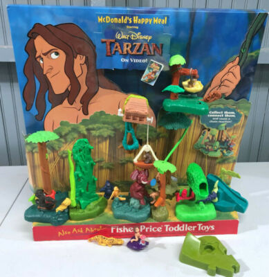 2000 DISNEY'S TARZAN ON VIDEO PLAYSET MCDONALDS HAPPY MEAL TOYS - U PICK