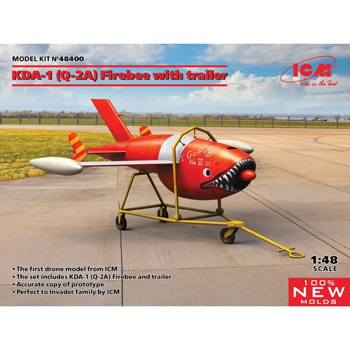 ICM 48400 Plastic model kit 1:48 KDA-1 (Q-2A) Firebee with trailer kits model - Picture 16 of 24