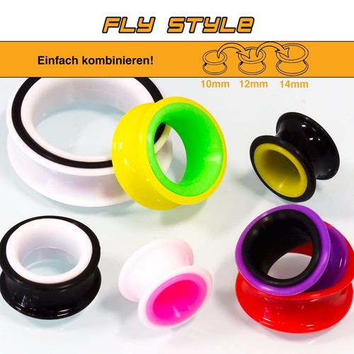 Fleischtunnel Silikonstecker Ohrpiercing extra weich und flexibel 1 Paar - Bild 6 von 19