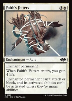 x4 Faith's Fetters C MTG Foundations Jumpstart M/NM, English