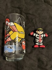 Lot jouets vintage McDonalds Ronald McDonald Glass / 1995 Hamburgelar