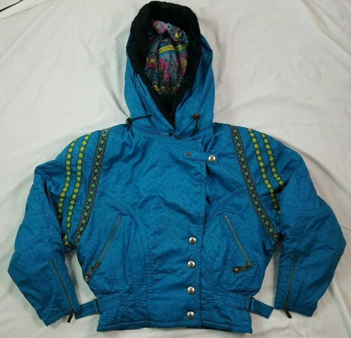 womens ski jacket teal
