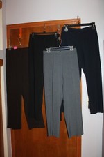 BRIGGS NEW YORK Petite 10P DRESS PANTS choice of black, brown, gray, navy EUC