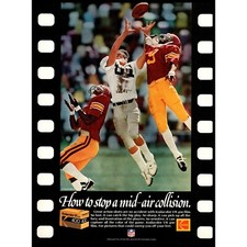 1984 Kodak Kodacolor VR Film Vintage Print Ad NFL Football Game Catch Wall Art