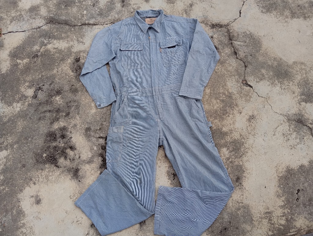 Fieldcore Japan 🧑‍🔧🛠️ Classic Hickory Workwear Jumpsuit